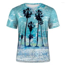 Men's T Shirts Natural Landscape Pattern Summer T-shirt Fashion Fun Personalized Hip Hop 3D