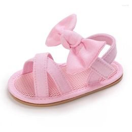 Sandals Kruleepo Infant Baby Bowtie Canvas Cloth Shoes Born Kids Boys Toddlers Schuhe Air Mesh Summer Sandalias Slipper Mules