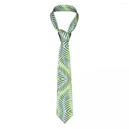 Bow Ties Palm Leaves Men Necktie Casual Polyester 8 Cm Wide Tropical Floral Hawaiian Exotic Neck For Daily Wear Cravat Gift