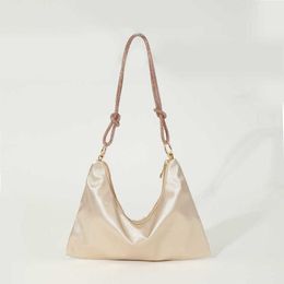 Glamorous Satin Chain Strap Shoulder Bag Hobo Water designer bag Diamond Knot Colored Ding Imitation Silk Underarm Bag with Embedding Women's Dinner