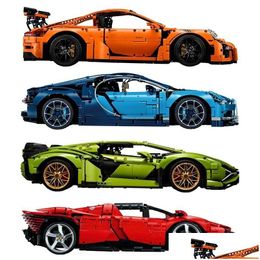 Blocks Blocks Technical Car 42115 Lambo Sian Rs Daytona Sp3 Chiron Remote Control Toys For Boys Bricks Gifts Model Building Kits Adts Dhhkf