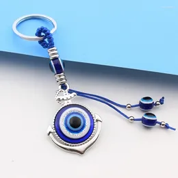 Decorative Figurines H4GD Lucky Ship Anchor Pendant Decor Blue Evil Eye Keychain Turkish Wall Hanging Ornament Muslim Feng Shui Amulet