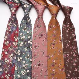 Bow Ties Retro Small Floral Tie For Men's Casual And Fashionable Polyester Silk Printed Arrow Hand Highest quality