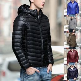 Men's Down Parkas Jodimitty Men Autumn Winter Fashion Short Puffer Jackets 2023 Arrival Ultralight Coat Portable Packable Jacket 231013