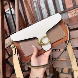 2023 Womens man tabby designer messenger bags luxury tote handbag real leather baguette shoulder bag mirror quality square crossbody 03