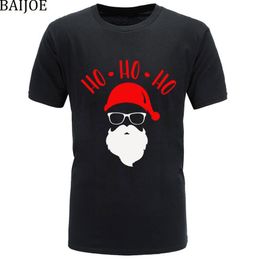 2021 New Christmas Cute Cartoon Santa Ho Ho Ho T-shirt Men Funny Clothing Top Christmas Soft And Comfortable homme Tee270l