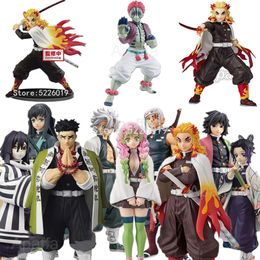 Finger Toys 20cm Kimetsu No Yaiba Anime Figure Vibration Stars Rengoku Kyoujurou Figure Artfx J Demon Slayer Agatsuma Zenitsu Figurine Toys