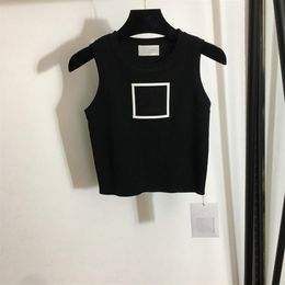 T-shirt Ladies Crop Top Tanks Brand Blouse Cotton Sexy Embroidered Camisole Letter Workout Bra Tight2043