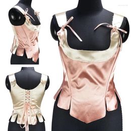 Belts Victorian Corset Top Women Vintage Bustier Adjustable Lace Up Tied Camisole