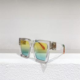 Top luxury Mens Sunglasses 1 1 Millionaire Z1910E Acetate sunglasses for men and women square full frame Vintage unisex Shiny Gold250f