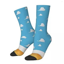 Men's Socks All Seasons Casual Unisex Cartoon Toy Andy's Room Wallpaper Product Basketball Super Soft Wonderful Gifts