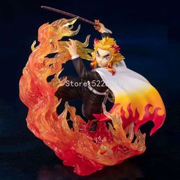 Finger Toys Demon Slayer Anime Figure Kyojuro Rengoku Action Figure Figuarts Zero Kimetsu No Yaiba Kyojuro Rengoku Flame Breathing Figurine