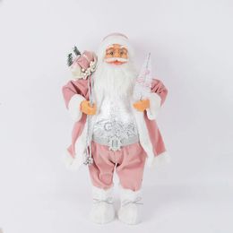 Christmas Decorations 30cm45cm60cm Pink Santa Claus Doll Ornaments Merry For Home Xmas Gift Happy Year 231013