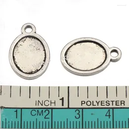 Charms DIY Double Cabochon Cameo Oval Metal 20 14mm 30pcs Trinket Ornaments Pendants Jewellery Accessories Handicrafts Supplies