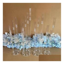 Candle Holders 2023 Wedding Decoration Centrepiece Candelabra Clear Holder Acrylic Candlesticks Drop Delivery Home Garden Dhyrz