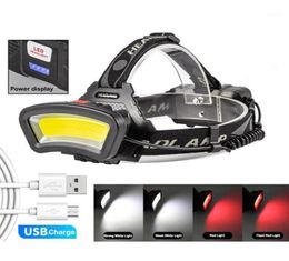 Powerful COB LED Headlamp head Headlight USB Head Lamp Lighting lampe frontale Light Torches Lamp 18650 battery17515556