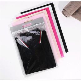 30*40 5cm 6 Colours Hand Held Garment Bag Zipper Bags for Clothes Protable Self Sealing Packaging Bag Nufml