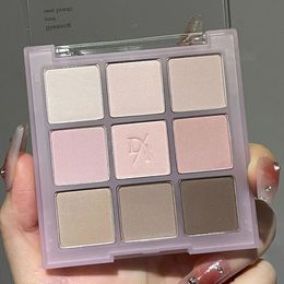 Eye Shadow dikalu Full matte eyeshadow Olive skin gray Purple smoke powder Korean nine color tray Pure desire Oat milk tea 231013