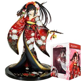 Finger Toys 23cm Kdcolle Date A Live Anime Figure Tokisaki Kurumi Alluring Kimono Action Figure Kadokawa Kurumi Tokisaki Figurine Model Toys