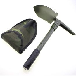 Multifunctional Folding Survival Shovel Carbon Steel Military Style Entrenching Tool Garden Off Road Camping Beach Digging Dirt Sand Mud Snow Shovels HW0103