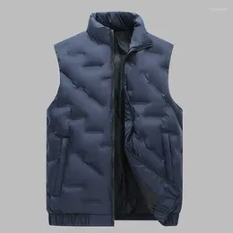 Men's Vests 7XL Autumn Winter Men Plush Thick Warm Sleeveless Parka Windproof Light Vest Jacket For Largo Size Casual Coat Male