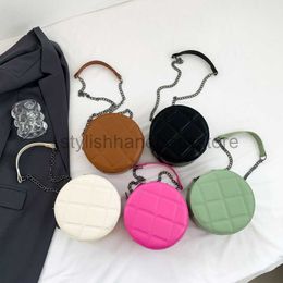 Cross Body Round Bag 2023 Summer New Impressed Chain Handbag Casual Shoulder Crossbody Bagstylishhandbagsstore
