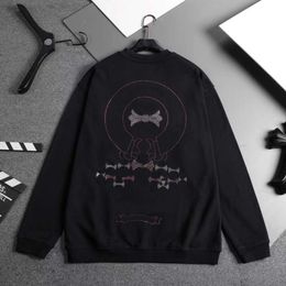 cotton sweatshirt designer hoodie crew neck sweater fashion hot rhinestone pullover coat men women loose sweatshirts casual long sleeved shirt