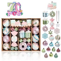 Christmas Decorations Christmas Tree ornaments balls sweets trains cake Multicolor Decorations Christmas Tree Ornaments Set for Home Party Xmas Drop 231013