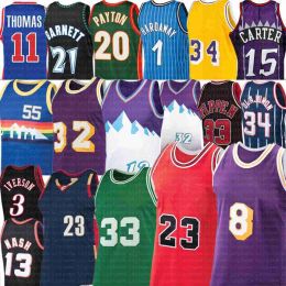 S Steve Nash Tracy McGrady Tim Hardaway Basketball Jerseys Scottie Pippen Lebron Vince Carter John Stockton Allen Iverson Shawn Kemp Gar