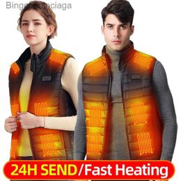 Men's Vests Heated Vest For Men And Women Usb Electric Heating Vest Warming Heated Jacket Lightweight Hunting Clothing For OutdoorL231014