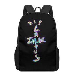 Backpacks cactus jack letter word 3D Printing Schoolbags for Girls Boys Children Kids School Book Bag 3d Junior Primary Student Bookbags S 231013