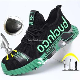 Dress Shoes Safety Shoes Men for Work Safety Boots Steel Toe Shoes Protective Work Shoes Puncture Proof Boots Men Indestructible Work Shoes 231013