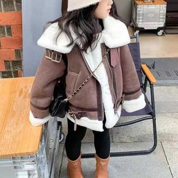 Down Coat New Girls Jacket Suede Thickness Kids Coats Children Outerwear Winter Autumn Spring 23-A81 J231013