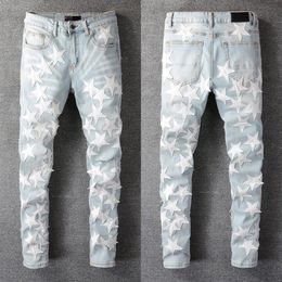 Hip Hop Mens Jeans Head Casual Long Pants Men Sportswear Jogger Tracksuit Causel Camouflage Stitching Trousers2396