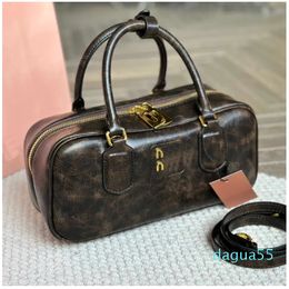 vintage designer boston hobo Tote Texture Black Leather Maillard Underarm High Quality Handbags Messengers