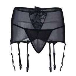 Women's Panties Women Sexy Lingerie Briefs High Waisted Lace Garter Panty Sock Belt Holder Fastener Suspender With G-String213N