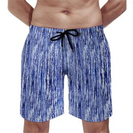Men's Shorts Blue Tie Dye Gym Summer Hippy Print Running Surf Beach Quick Dry Casual Custom Plus Size Swimming Trunks