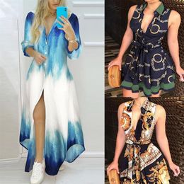 elegant shirt maxi dresses womens designer dress summer beach party short skirt plus size 5xl long sleeve casual woman clothing fa259q