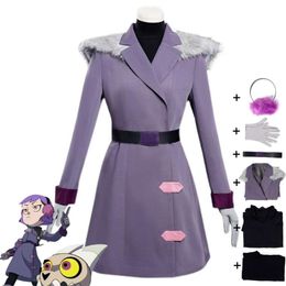 Cosplay Anime The Owl House Amity Blight Azura Cosplay Costume Dress School Uniform Halloween Carnival Party Stage Performance Suit