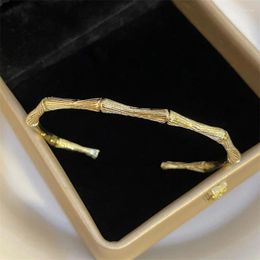 Bangle Korean Exquisite Simple Bamboo Bracelet Sweet Romantic Elegant Fashion Open Women's Jewellery