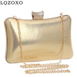 Evening Bags Golden Luxury Women Small Day Clutch Diamonds Shoulder Handbags Party Wedding Purse s 231013