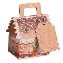 Gift Wrap Cake Box Exquisite House-shaped Christmas Festive Candy Cookie Container For S Merry Holiday