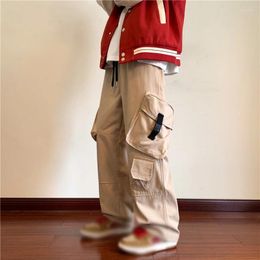 Men's Pants American Style Multi-Pocket Trendy Street Fashion Wide Leg Neutral High Loose Casual Comfortable Sweatpants