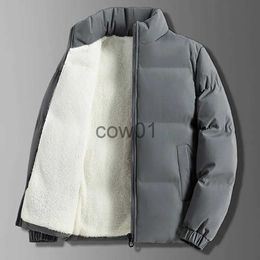 Men's Down Parkas Winter Men Jacket Autumn Warm Fleece Fashion Thickened Cotton Padded Jackets Stand Collar Casual Coats Windproof Plus Size 6XL J231014