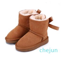 Genuine Leather Australia Girls Boys Ankle Winter Boots For Kids Baby Shoes warm ski toddler boot for baby Fashion