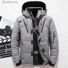 Men's Down Parkas Hot Sale Men's Winter Parkas Down Coat Men's White Duck Down Jacket Hooded Outdoor Thick Warm Padded Snow Coat Plus Size M-4XLL231014