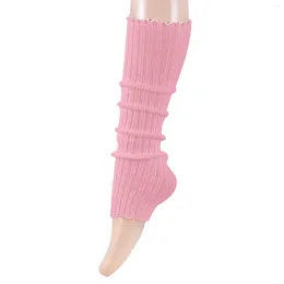 Women Socks Fall Winter Gothic Knitted Leg Warmer Academia Solid Loose Fit Sock Cover Cool Girl Casual Protector Stocking For