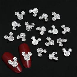 Nail Art Decorations 10 Pcs High Quality Glitter Full Drill Mouse Nial Alloy s 3d Jewellery Charms For Nails 231013
