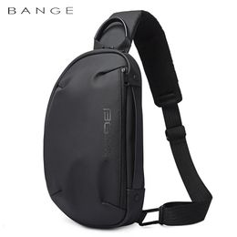 Waist Bags BANGE Antitheft Multifunction Crossbody Bag Shoulder Messenger Male Waterproof Short Trip Chest Pack for Men 231013