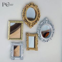 Doll House Accessories 112 Dollhouse Miniature Frame Accessories Furniture Miniature Mirror Wall Room Mirror Doll House Mirror 231013